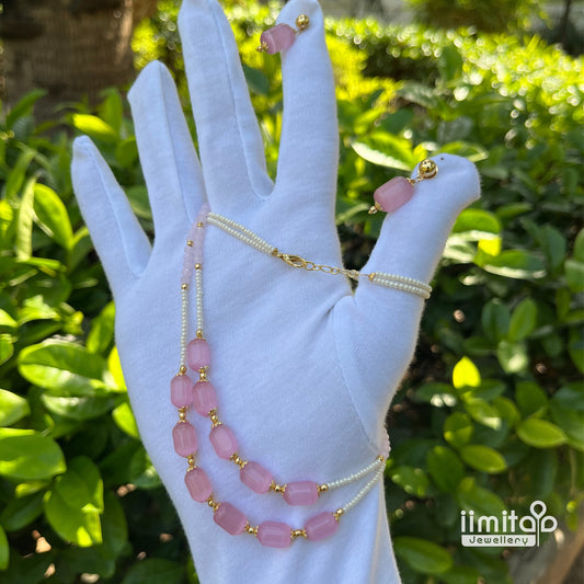 Blush Elegance Beaded Mala Set IIMITA-CE6