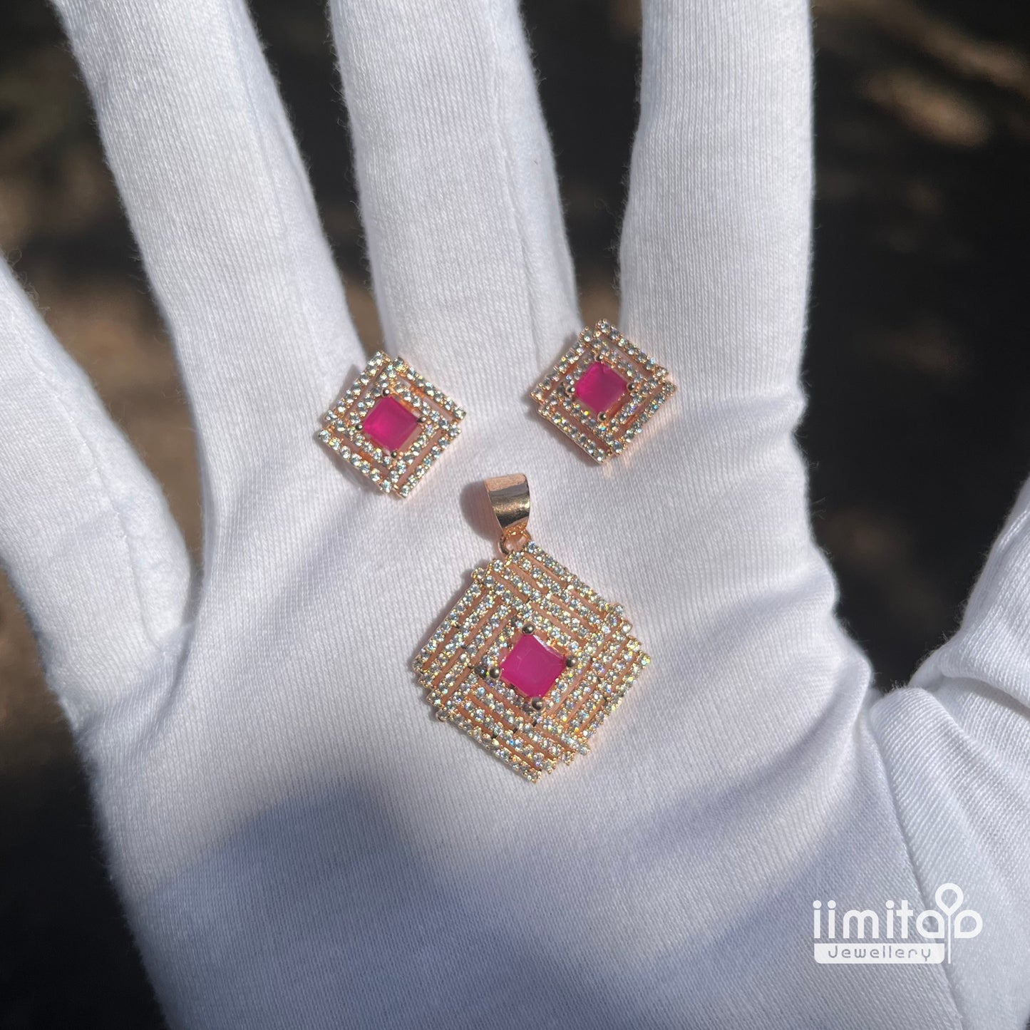 Zircon Pendant Earring IIMITA-PE10